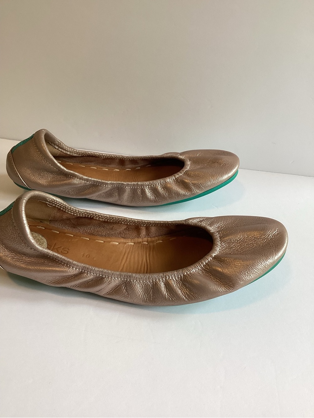 Tieks Rose Gold Glam Leather Ballet Flats Womens Size 10 - Picture 5 of 13